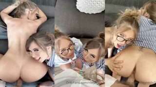 Sky Bri, Riley Reid Threesome at Home Sex Video Leaked