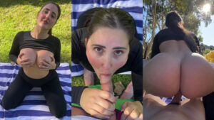 Isabelle Eleanore Sucks & Rides A Dick Outdoors